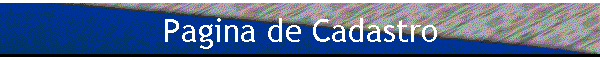 Pagina de Cadastro